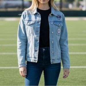 D.C. United The Wild Collective Blue Print Denim Button-Up Jacket